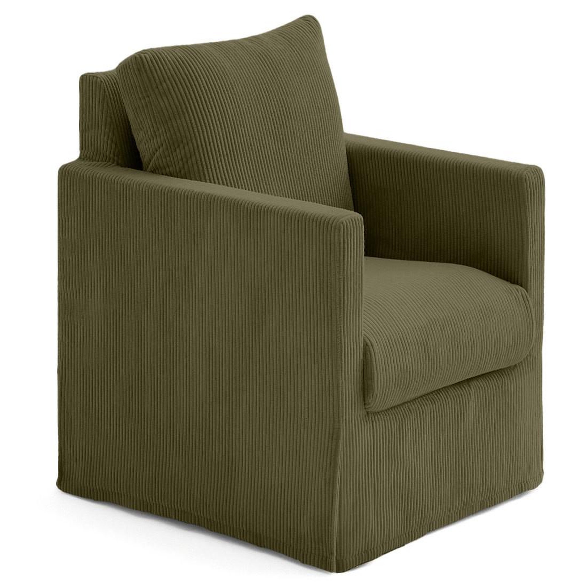 Voir la diapositive 3 : LISA DESIGN Serena - fauteuil déhoussable en velours côtelé