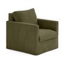 Voir la diapositive 3 : LISA DESIGN Serena - fauteuil déhoussable en velours côtelé