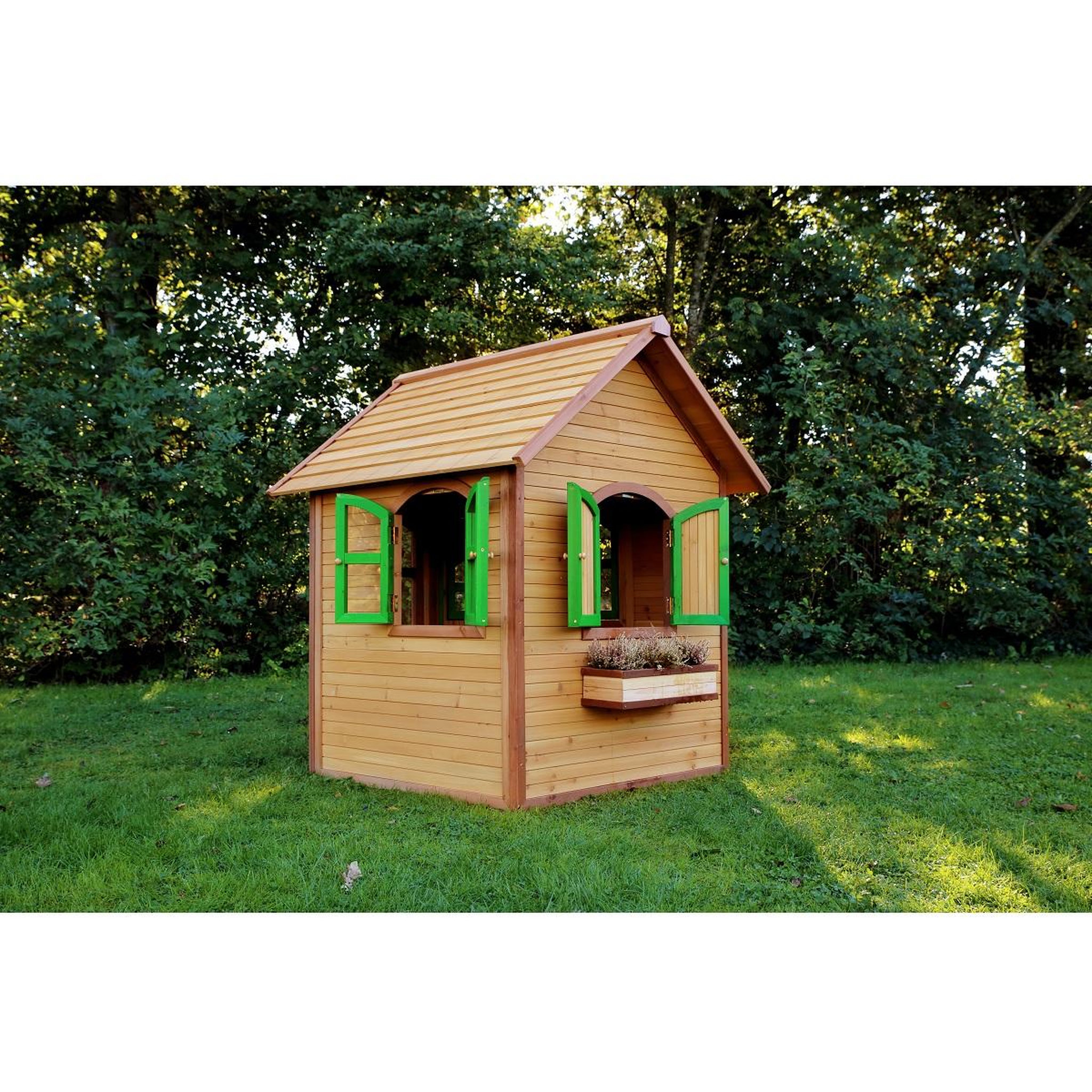 Voir la diapositive 6 : PRAGMA Cabane de jardin pour enfant - Bois - H1.74m - Julia