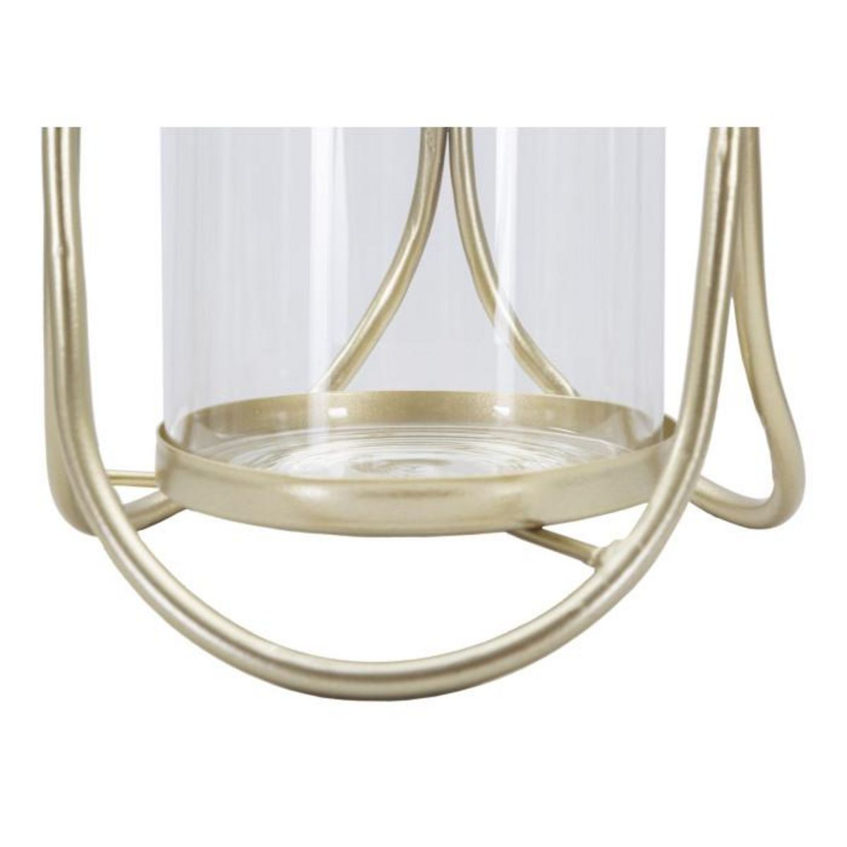 Paris Prix Photophore Design en Verre  Glox  21cm Or Clair