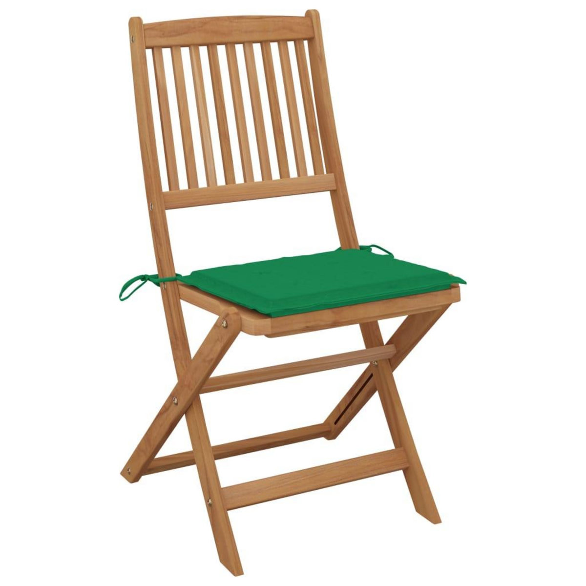 VIDAXL Chaises pliables de jardin lot de 2 avec coussins Bois d'acacia