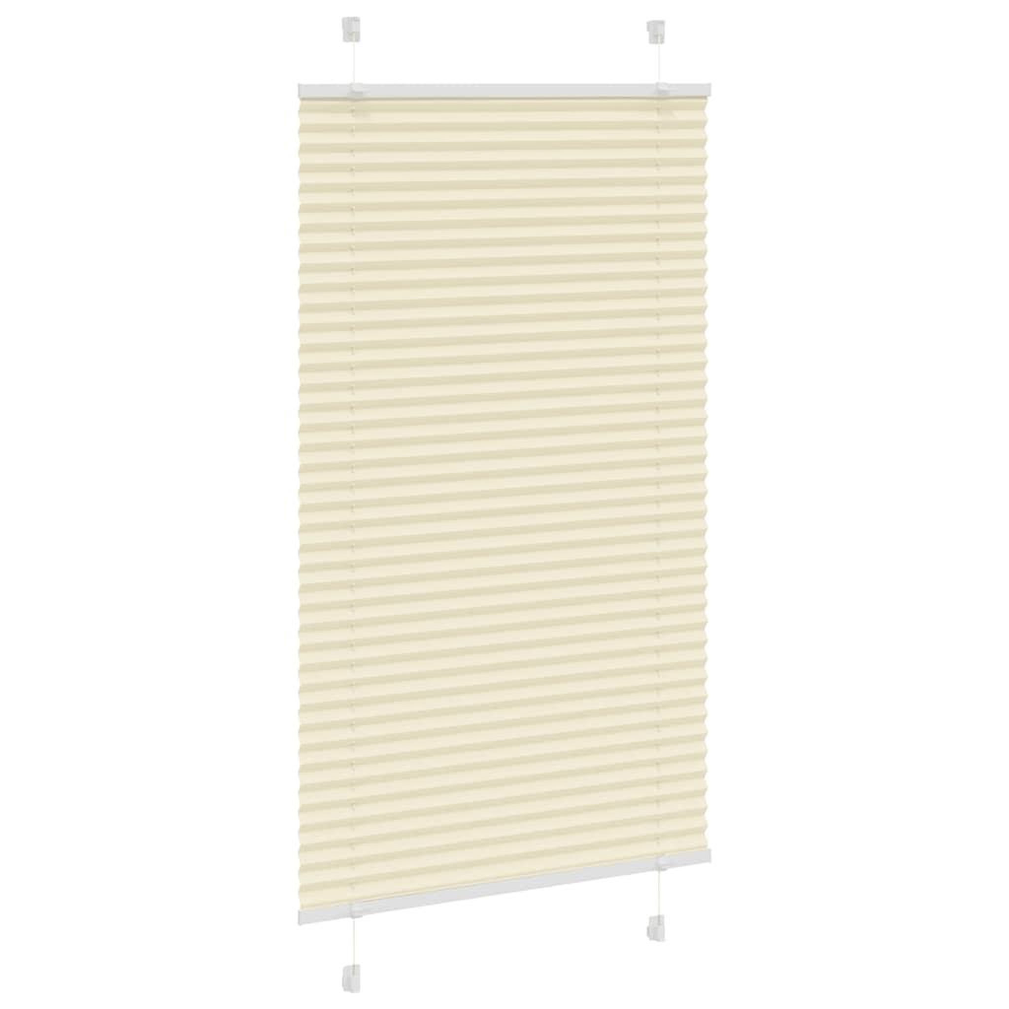 Voir la diapositive 3 : VIDAXL Store plisse creme 80x100 cm largeur du tissu 79,4 cm polyester