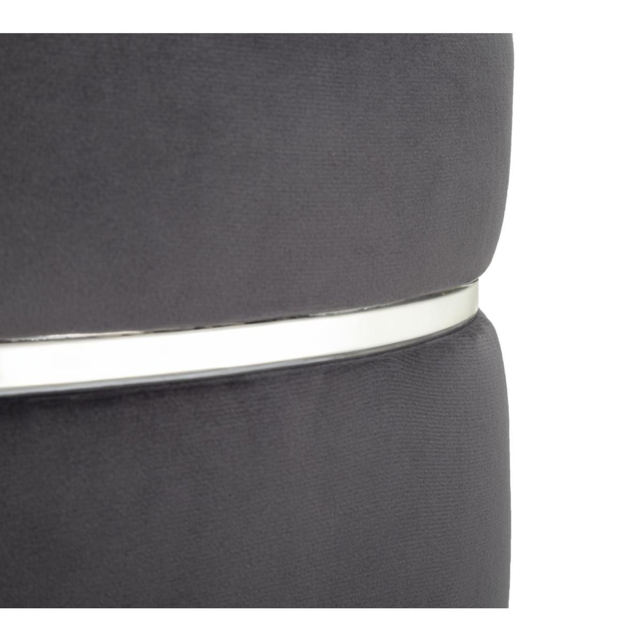 Voir la diapositive 4 : Paris Prix Tabouret design  paris  40cm gris foncé & argent