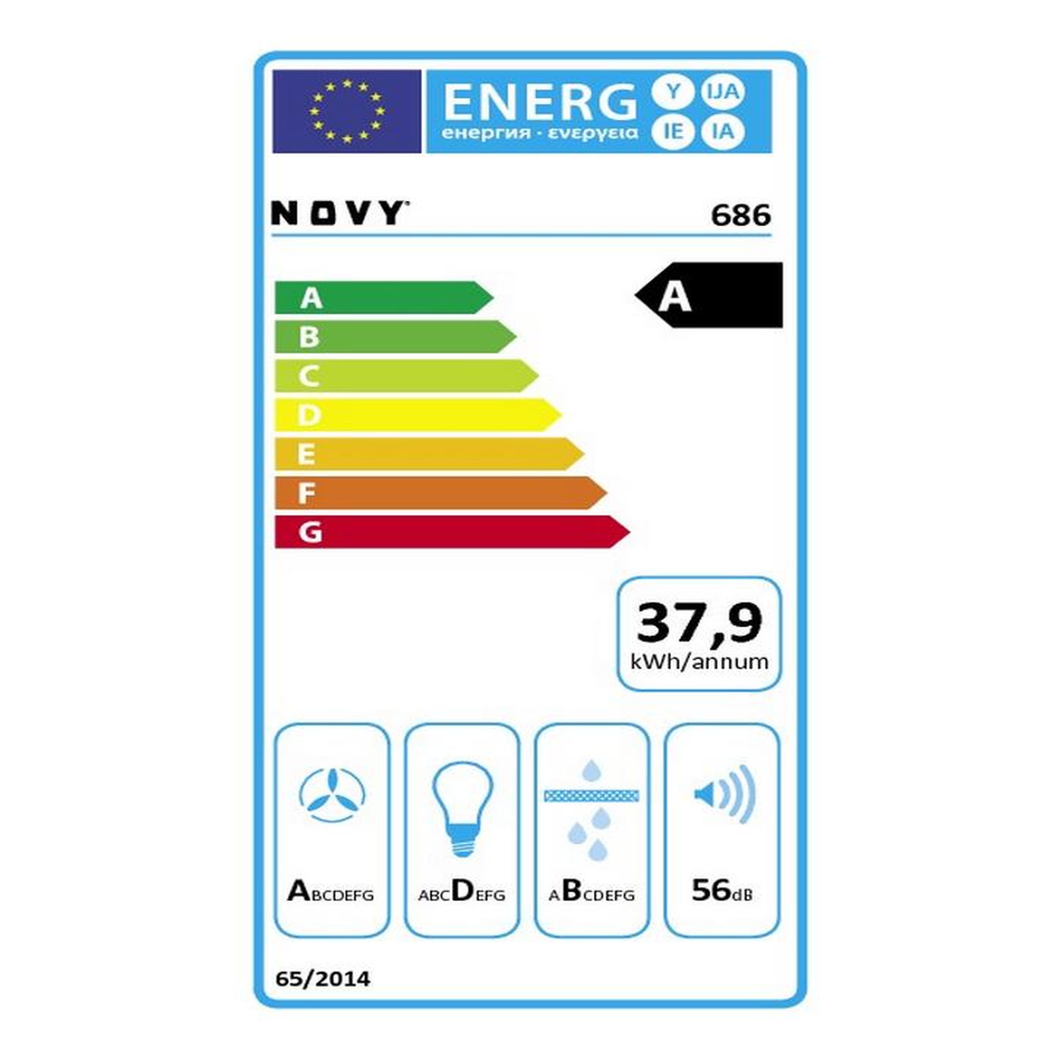 Voir la diapositive 2 : Novy Groupe filtrant 90cm 606m3/h blanc - 686