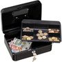 Voir la diapositive 5 : BURG WACHTER Caissette a monnaie - BURG WACHTER - Money 5025 Black - Acier noir - Ouverture a clé - Élégante