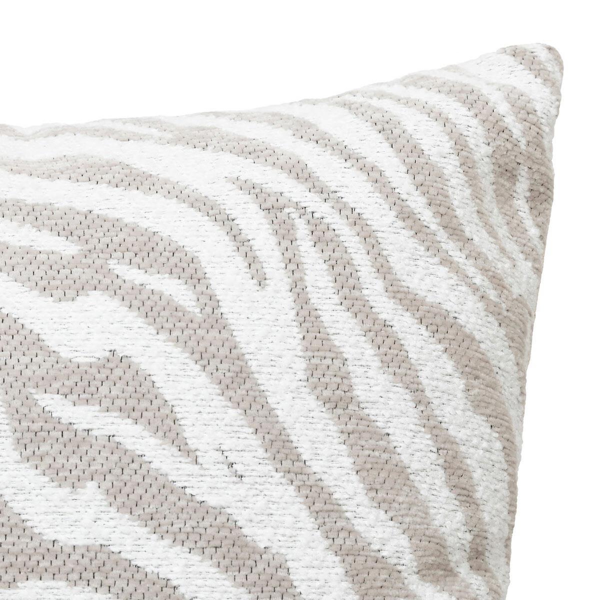 Voir la diapositive 2 : ATMOSPHERA Housse de coussin chenille  jeni  40x40cm beige lin