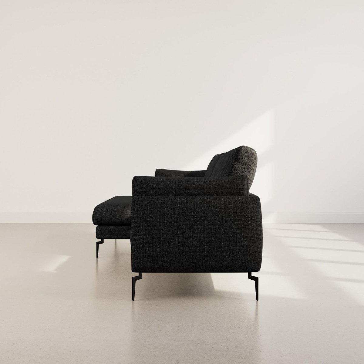 LISA DESIGN Carlos - canapé d'angle gauche 4 places ultra moelleux en tissu texturé