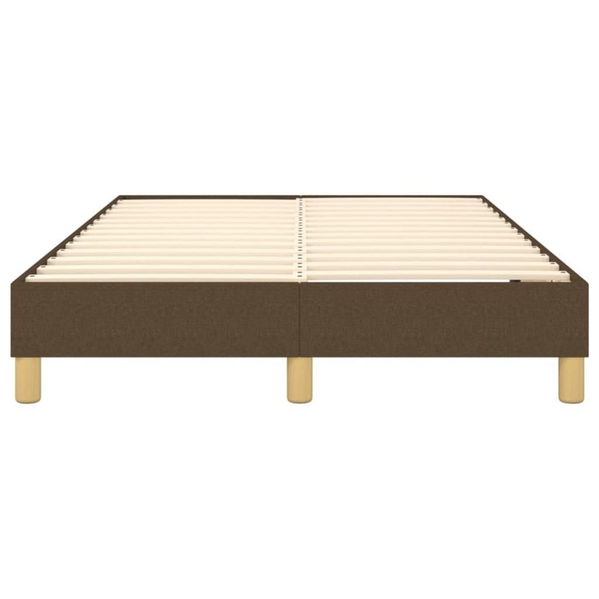 VIDAXL Cadre de lit sans matelas marron fonce 120x200 cm tissu