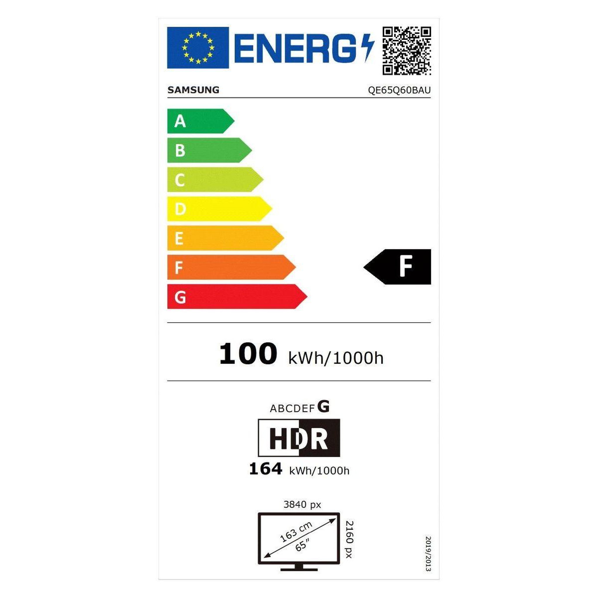 Voir la diapositive 3 : Samsung TV QLED QE65Q60B 2022