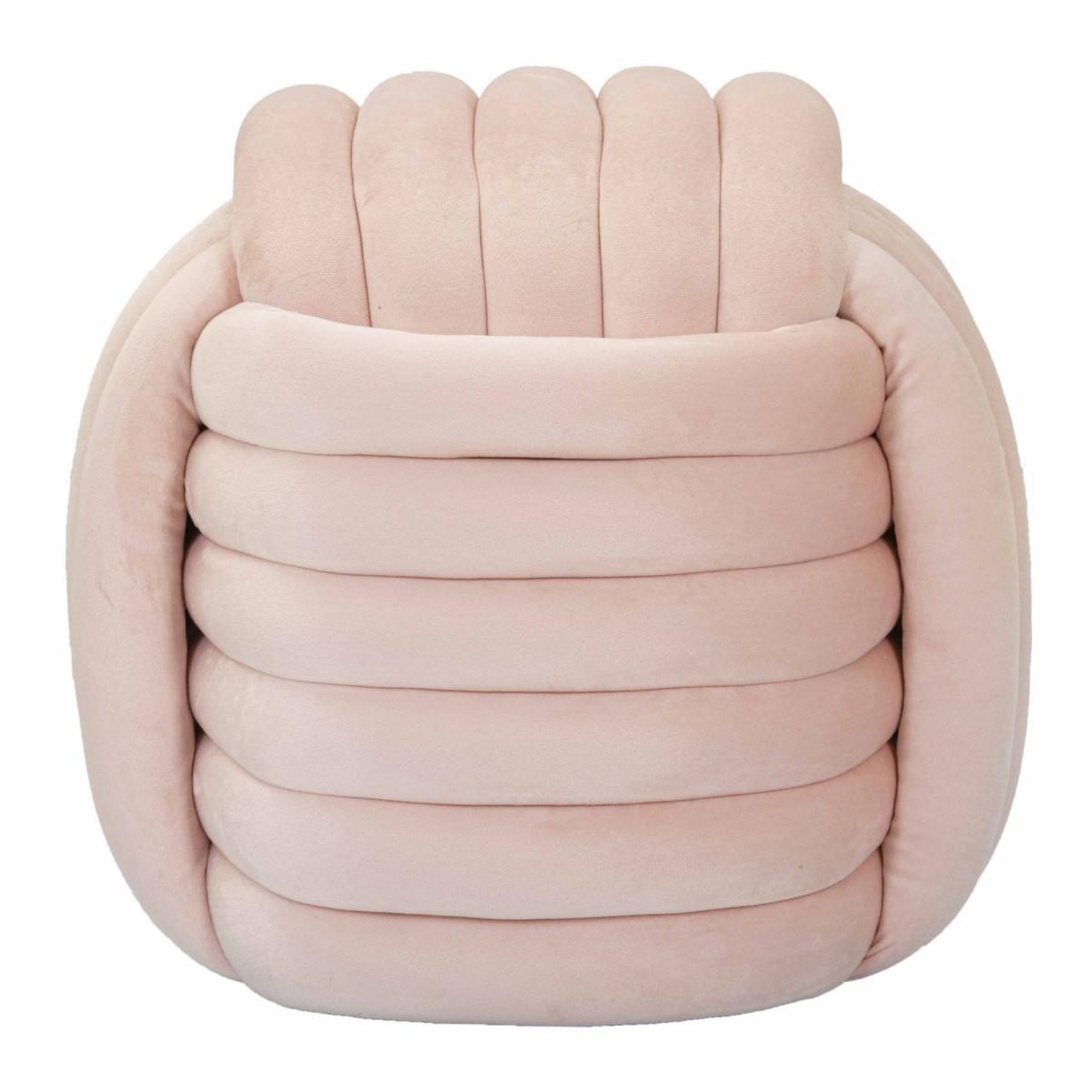 Voir la diapositive 2 : Paris Prix Pouf design en velours  softy  45cm rose