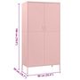 Voir la diapositive 6 : VIDAXL Garde-robe Rose 90x50x180 cm Acier