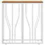 Voir la diapositive 3 : VIDAXL Table console argente acier inoxydable et bois massif d'acacia