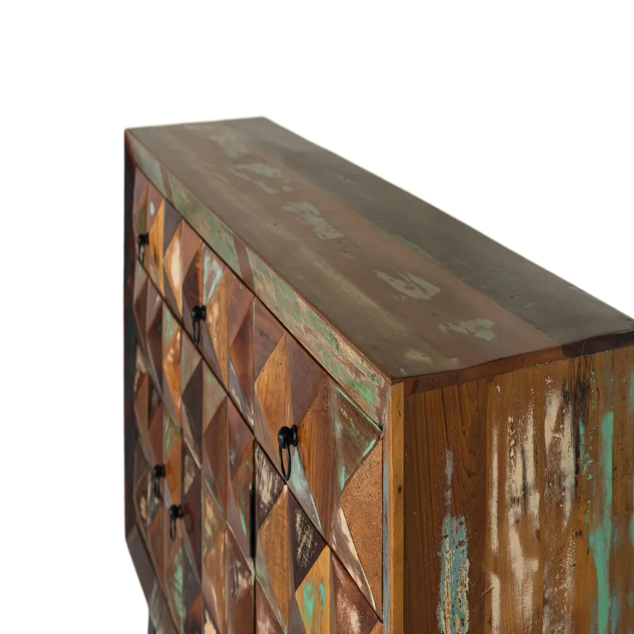 Voir la diapositive 2 : GINER Y COLOMER SL Buffet en bois recyclé 150cm style industriel moderne