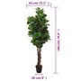 Voir la diapositive 5 : VIDAXL Ficus lyrata artificiel 232 feuilles 180 cm vert