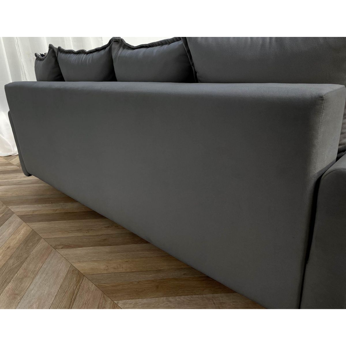 LISA DESIGN Apia - canapé 3 places - convertible avec coffre - en velours