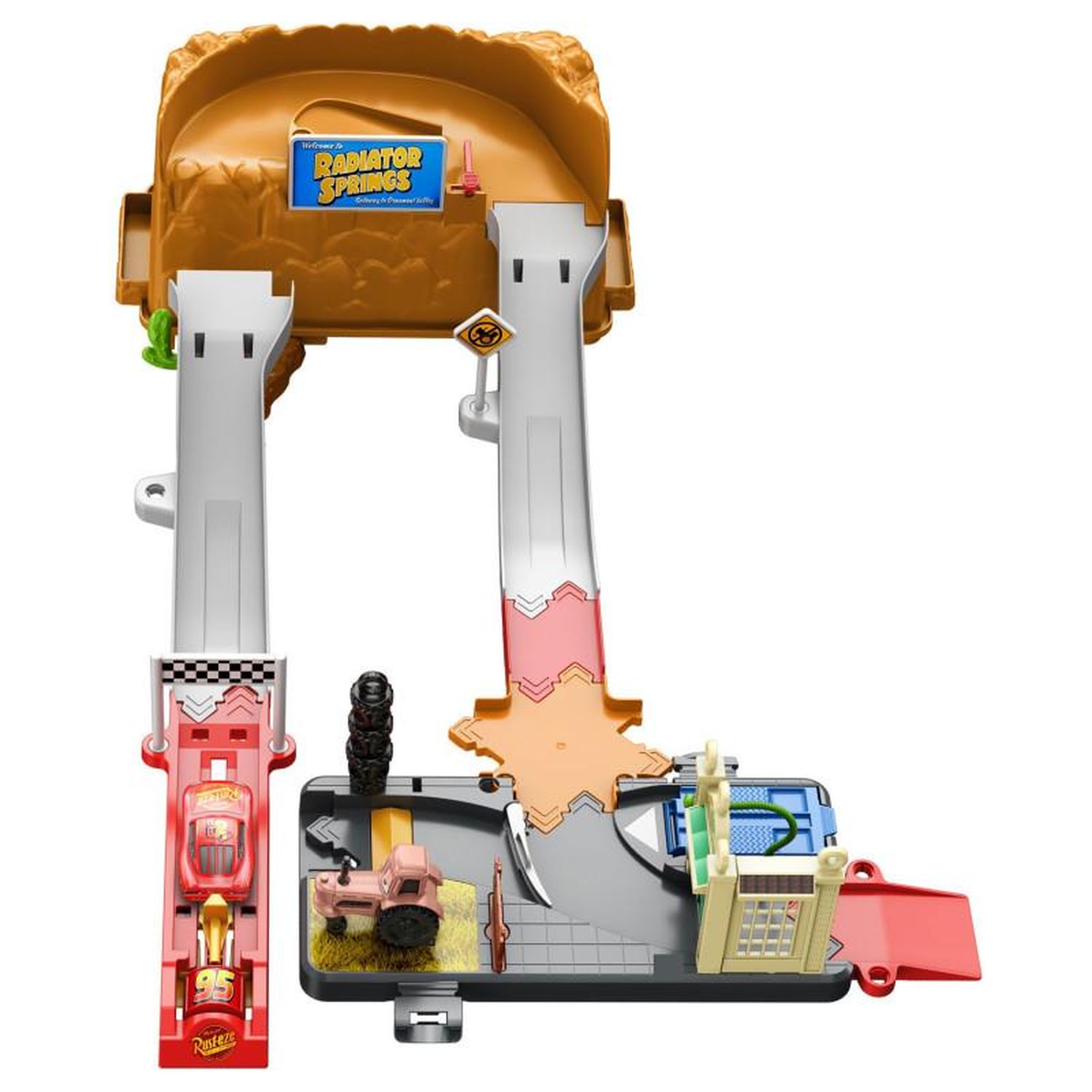 Voir la diapositive 4 : MATTEL Mattel - Disney Pixar Cars Race & Go Playset HDN02