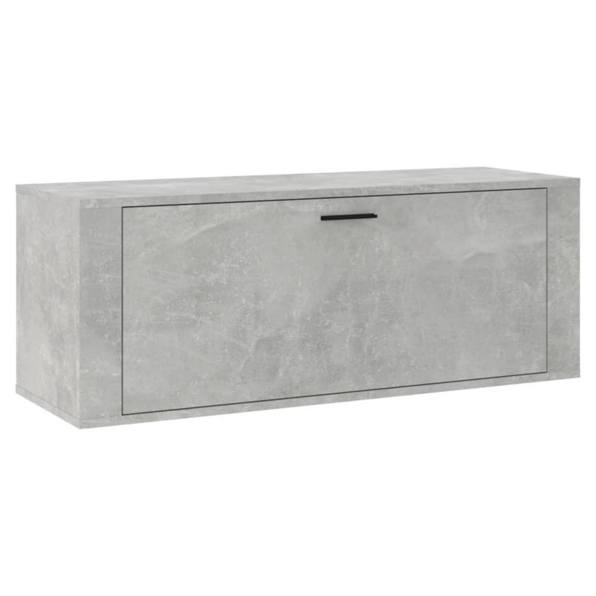 VIDAXL Armoire a chaussures murale Gris beton 100x35x38 cm