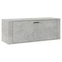 Voir la diapositive 2 : VIDAXL Armoire a chaussures murale Gris beton 100x35x38 cm
