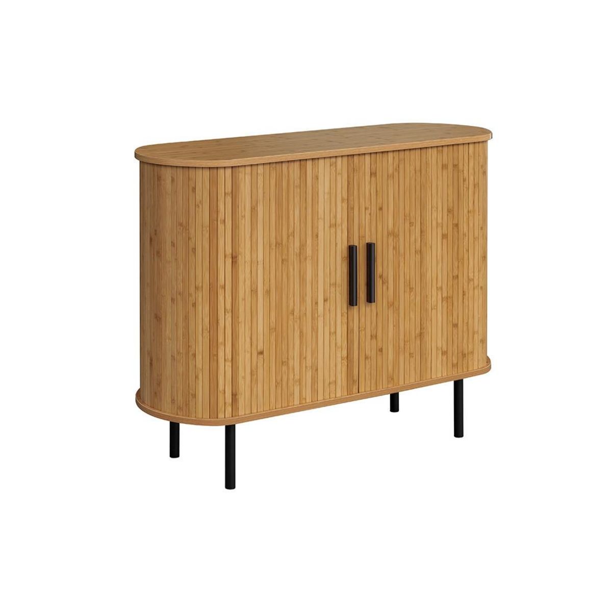 BEST MOBILIER Kofu - buffet bas - bambou - 2 portes - 100 cm