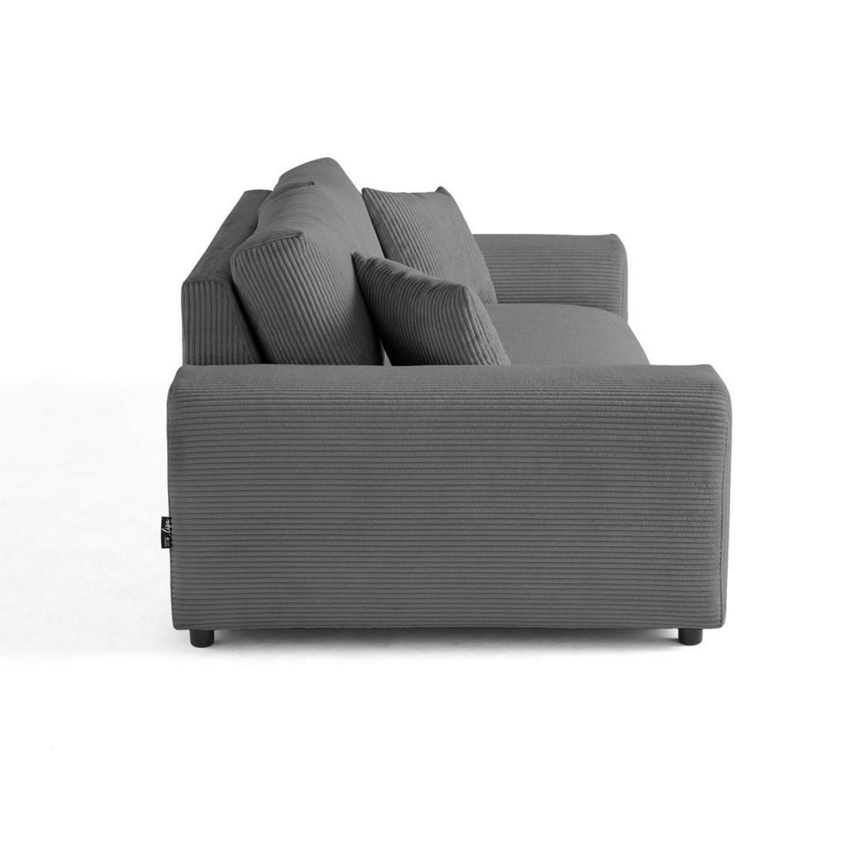 LISA DESIGN Garance - canapé droit 3 places - en velours côtelé