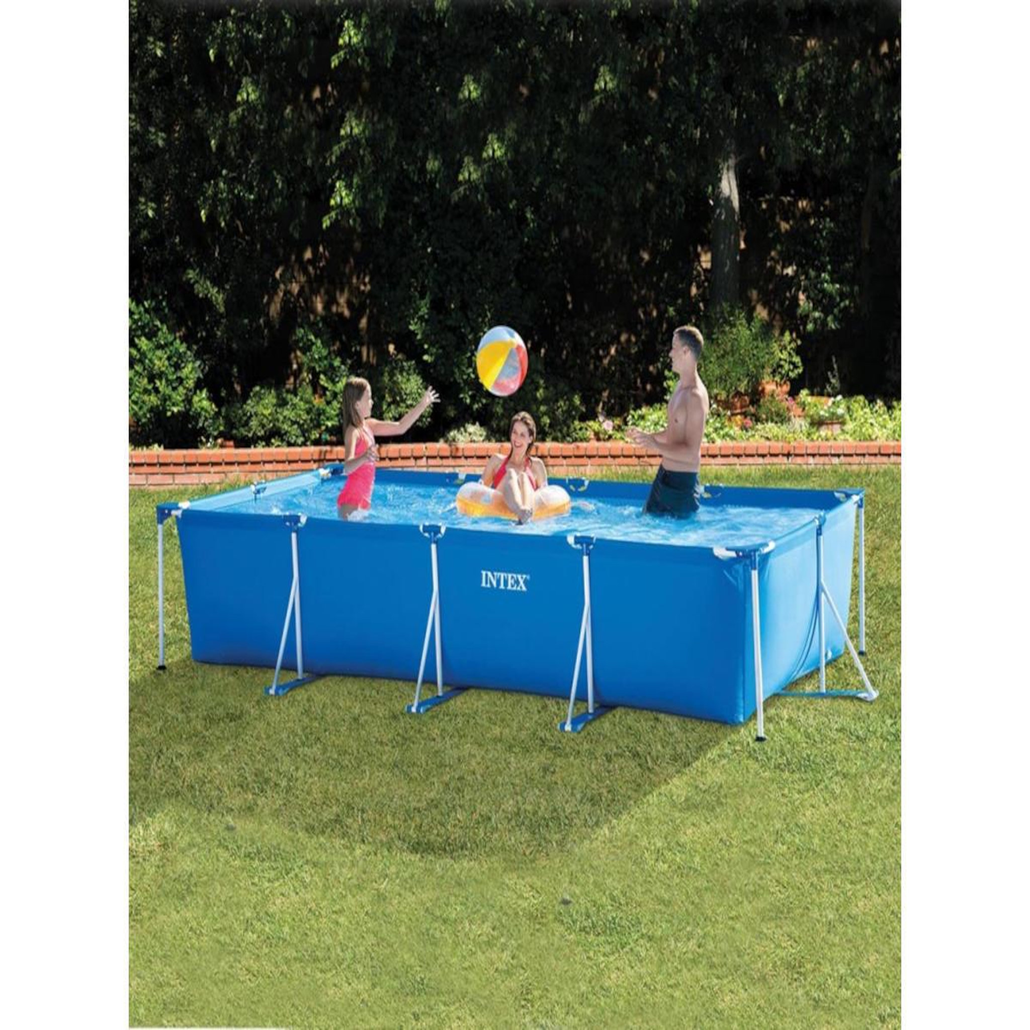 Voir la diapositive 2 : INTEX Piscine tubulaire rectangulaire 4,50 x 2,20 x 0,84 m - Intex