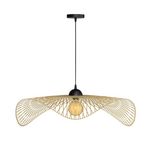 Rendez vous déco Suspension D75 cm en bambou avec fil noir - Jipi. Coloris disponibles : Noir, Blanc