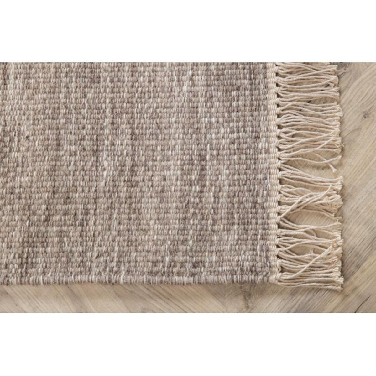 Paris Prix Tapis Design en Laine  Cyrus  80x250cm Beige