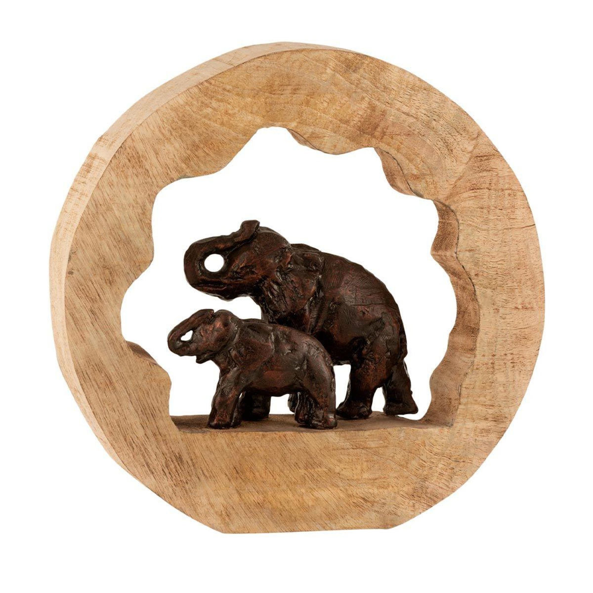 Paris Prix Éléphant avec Enfant Déco  Kenya  30cm Bronze