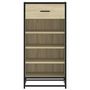 Voir la diapositive 4 : VIDAXL Etagere a chaussures chene sonoma 48x38x97,5 cm bois ingenierie