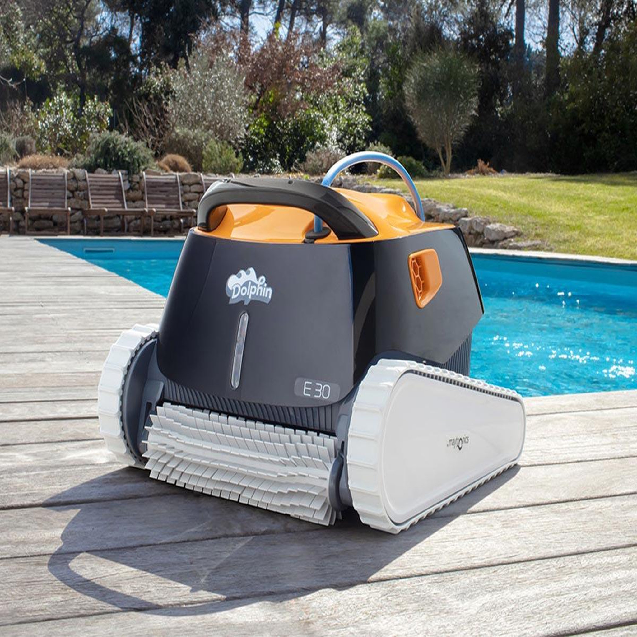 Voir la diapositive 2 : Dolphin Robot electrique de piscine fond, parois et ligne d'eau programmable - e30