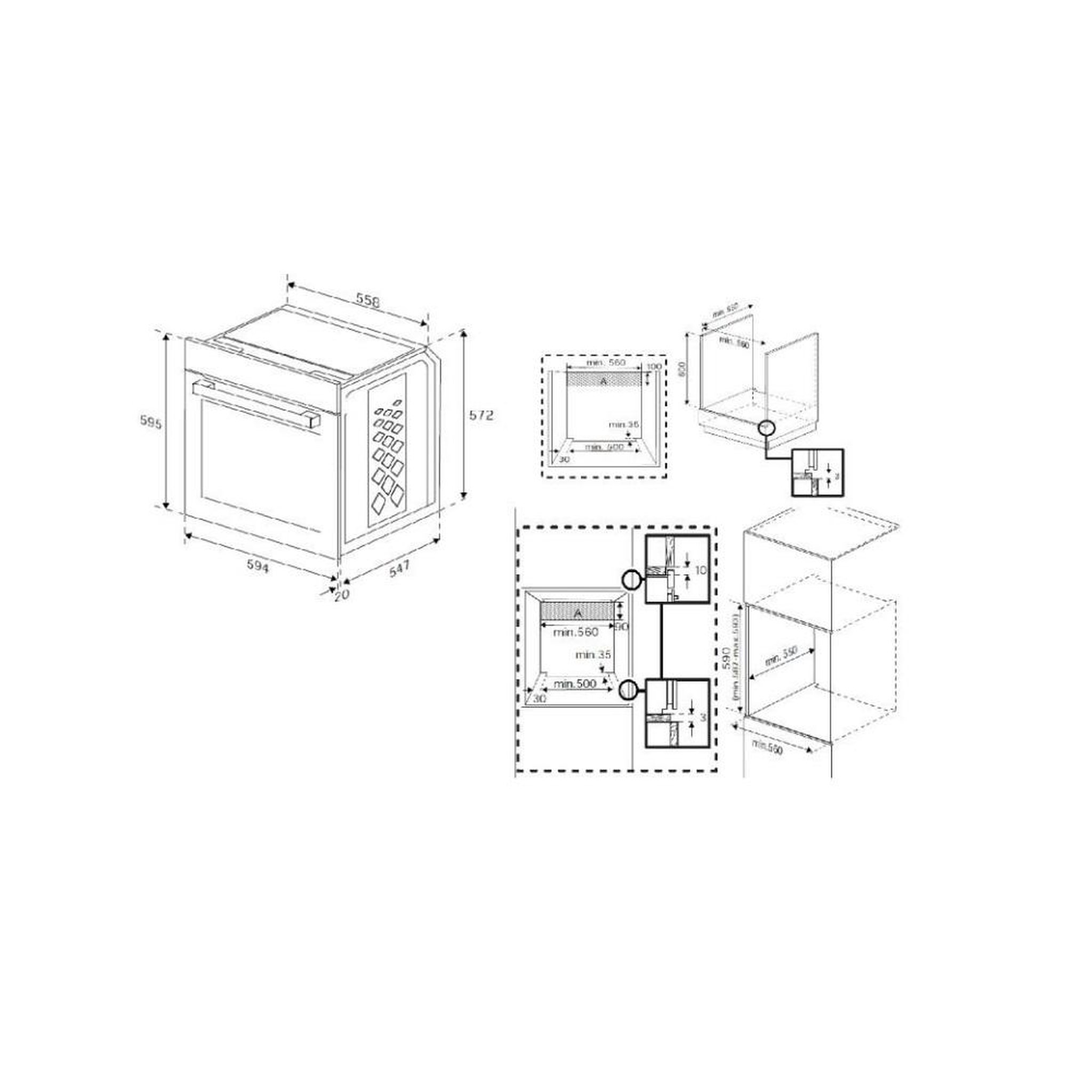 Voir la diapositive 4 : Beko Four intégrable multifonction 72l 60cm inox - bbie12100xd