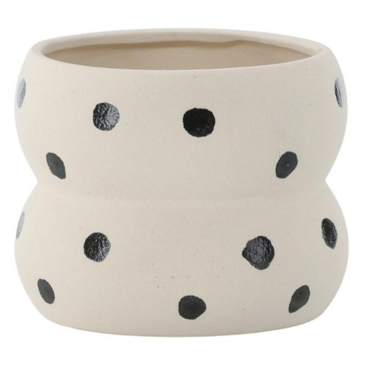 Paris Prix Pot Déco en Céramique  Dapne  16cm Blanc & Noir