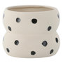 Voir la diapositive 1 : Paris Prix Pot Déco en Céramique  Dapne  16cm Blanc & Noir