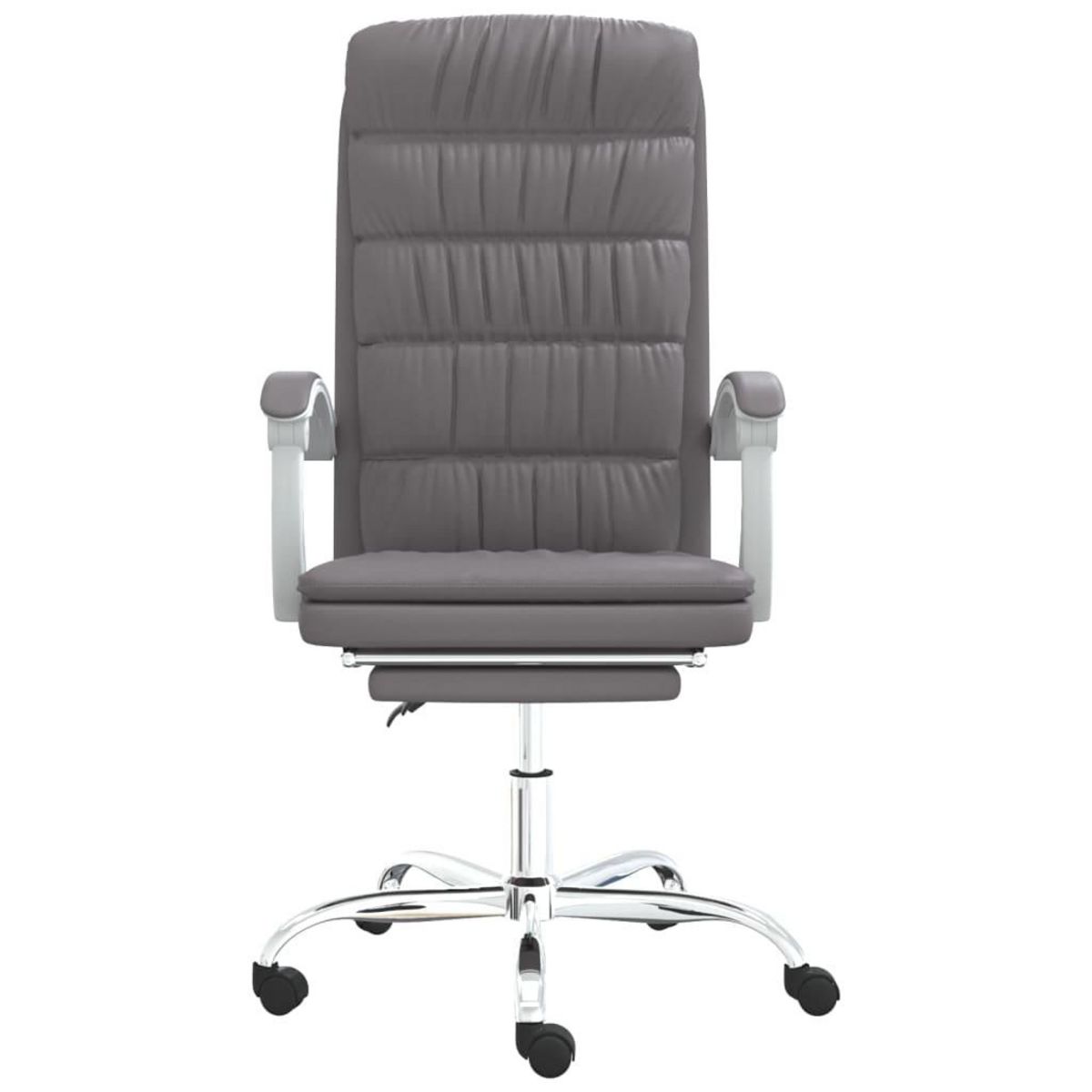 VIDAXL Fauteuil inclinable de bureau Gris Similicuir
