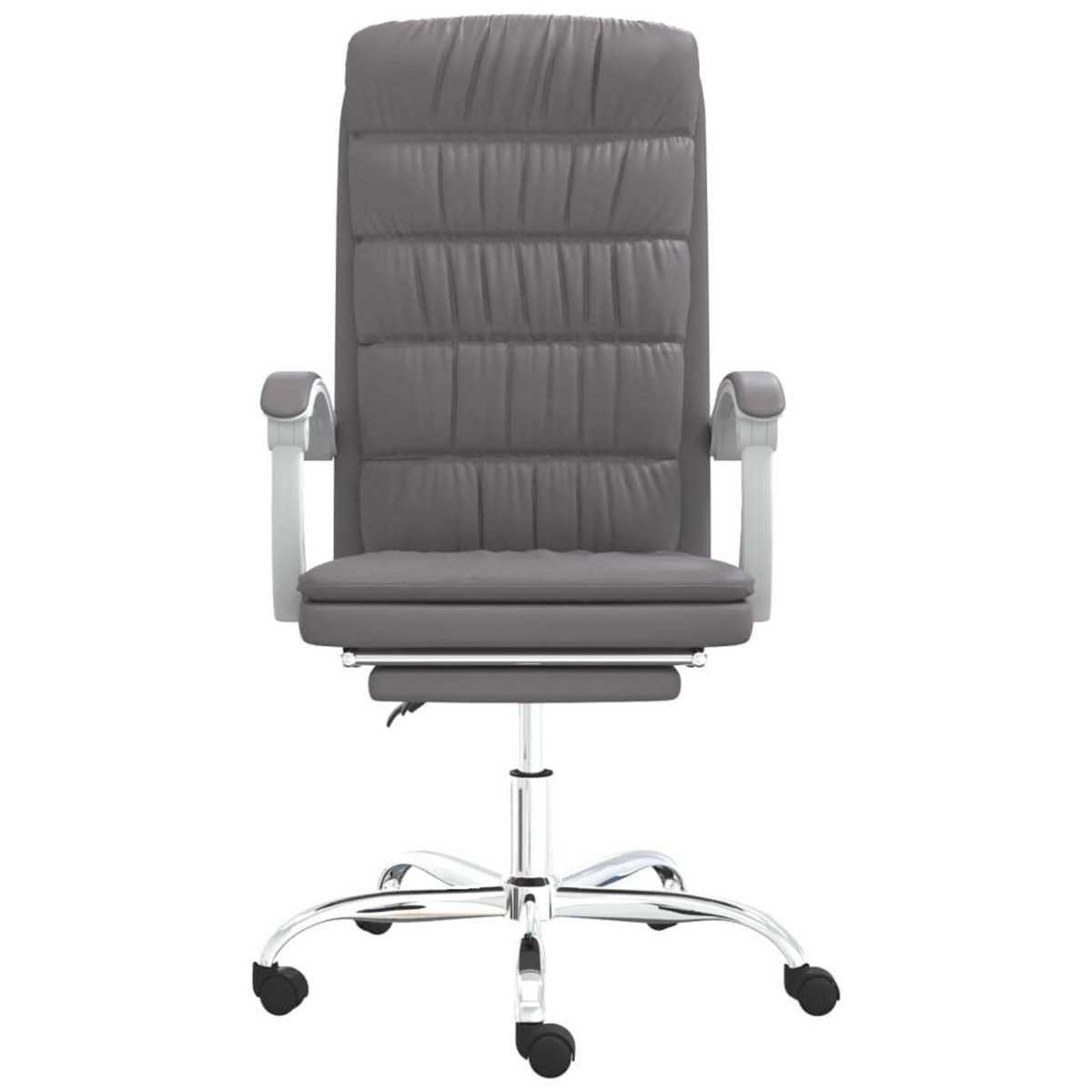 VIDAXL Fauteuil inclinable de bureau Gris Similicuir