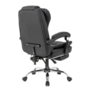 Voir la diapositive 5 : CONCEPT USINE Chaise de bureau massante noir avec repose pieds ELITE