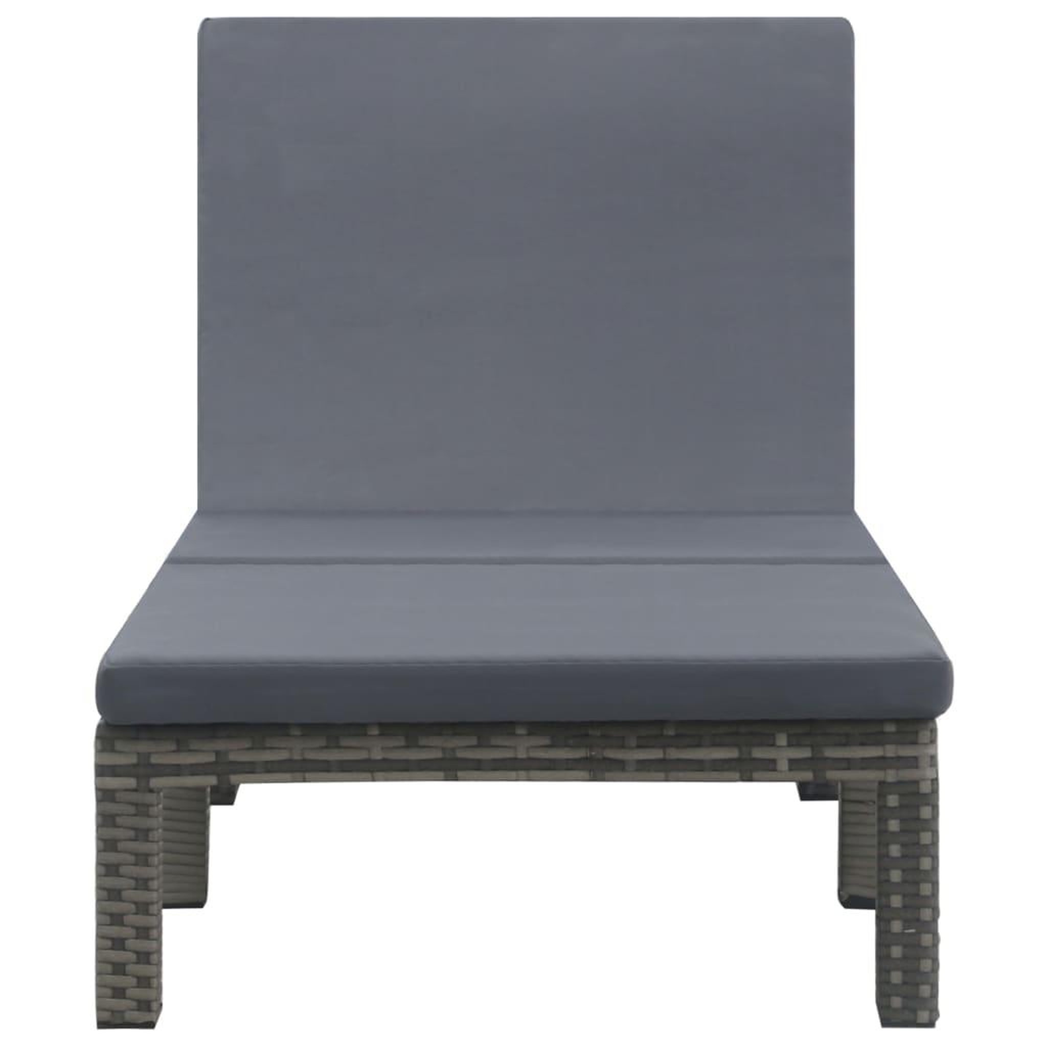 Voir la diapositive 2 : VIDAXL Chaise longue avec coussin resine tressee anthracite