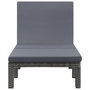 Voir la diapositive 2 : VIDAXL Chaise longue avec coussin Resine tressee Anthracite