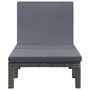 Voir la diapositive 2 : VIDAXL Chaise longue avec coussin Resine tressee Anthracite