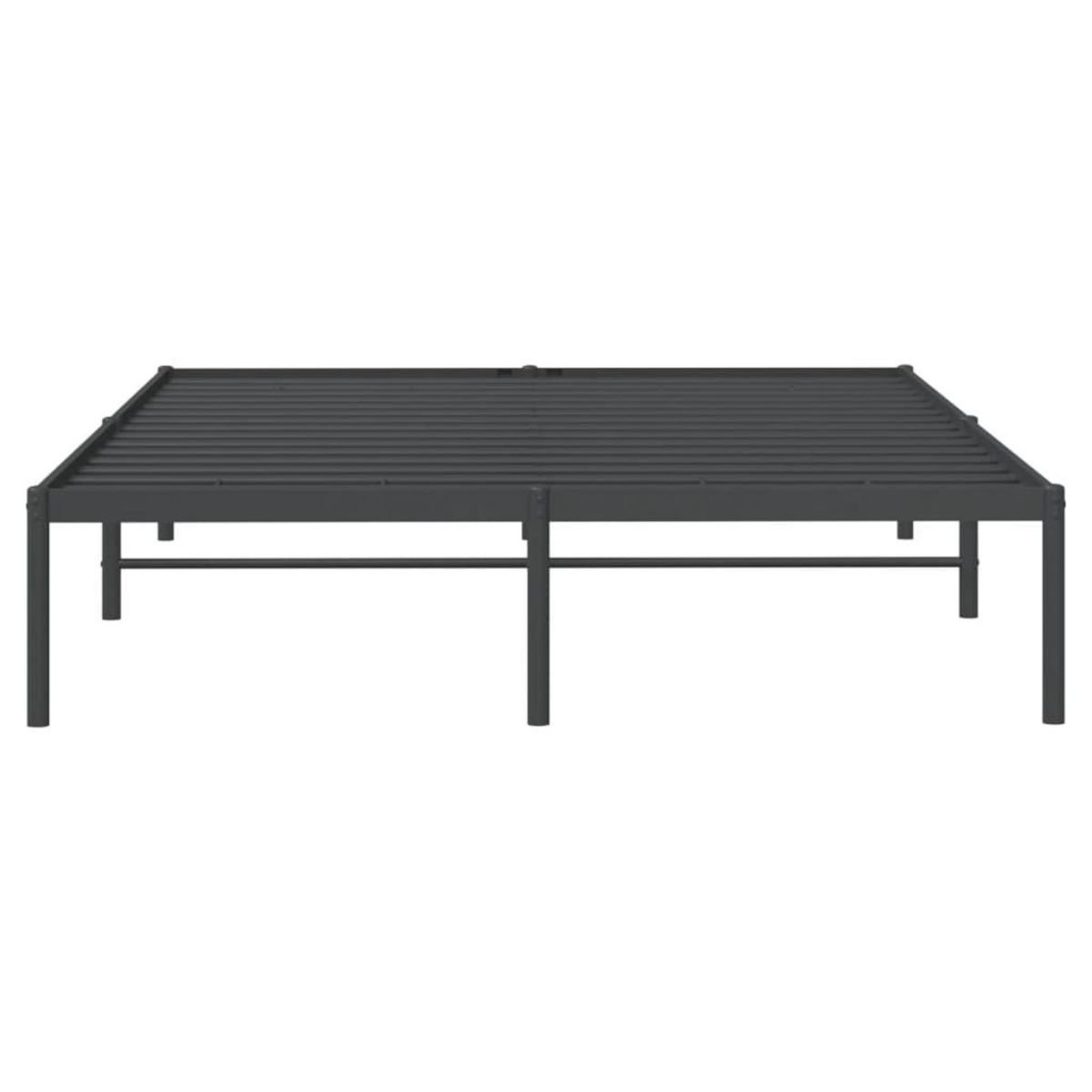 VIDAXL Cadre de lit metal sans matelas noir 150x200 cm