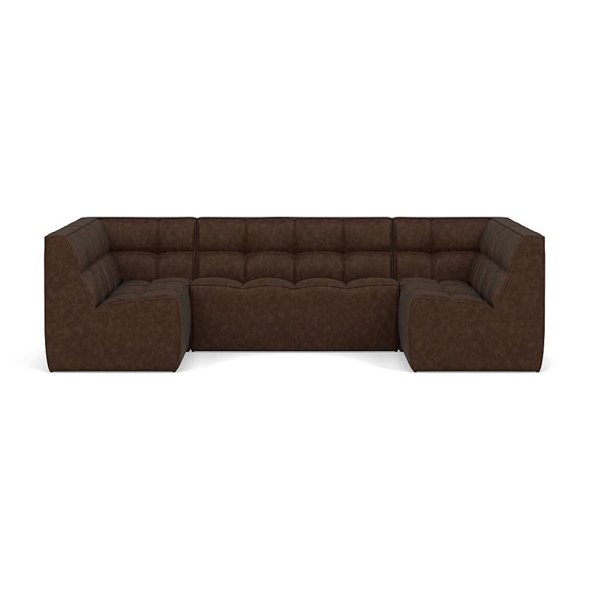 LISA DESIGN Alya - canapé modulable panoramique 7 places en simili