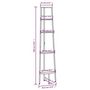 Voir la diapositive 6 : VIDAXL Etagere d'angle 5 niveaux Marron fonce et noir 45,5x31,5x180 cm
