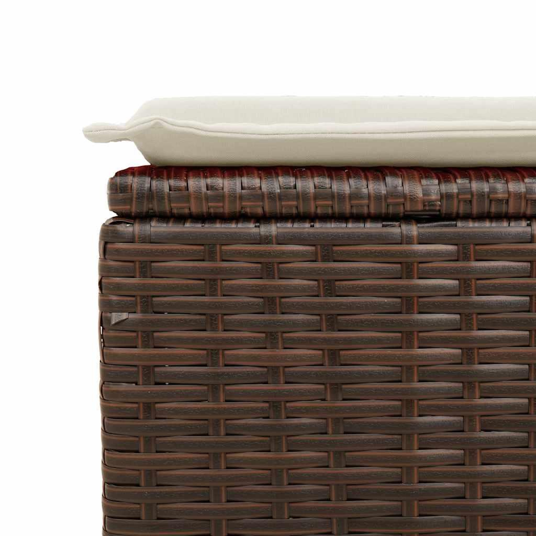 Voir la diapositive 5 : VIDAXL Salon de jardin avec coussins 2pcs marron resine tressee acacia