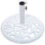 Voir la diapositive 3 : VIDAXL Socle de parasol Blanc 12 kg 48 cm Fonte