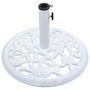 Voir la diapositive 3 : VIDAXL Socle de parasol Blanc 12 kg 48 cm Fonte