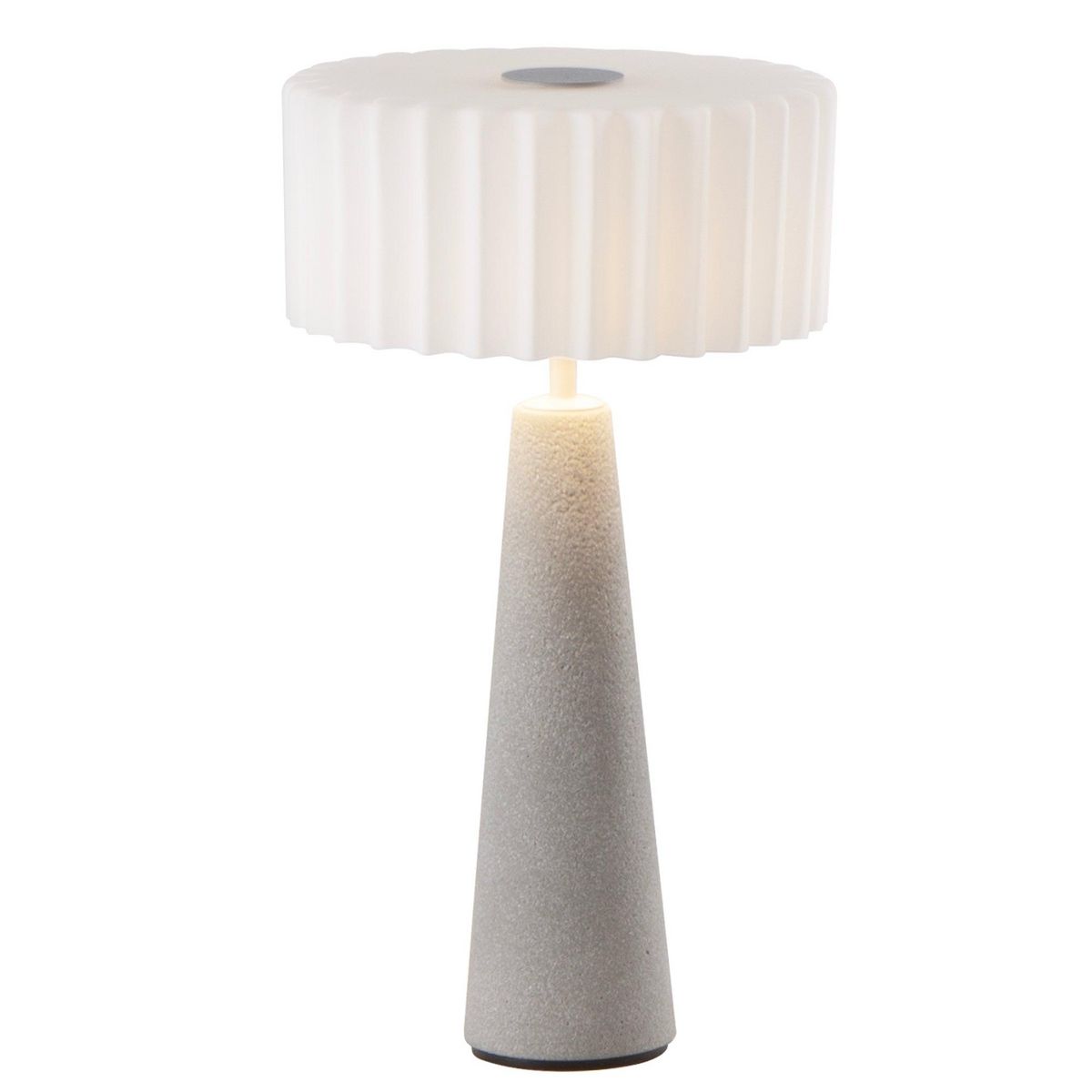 Lumisky Lampe de table sans fil LED BLOK Gris Ciment H30cm