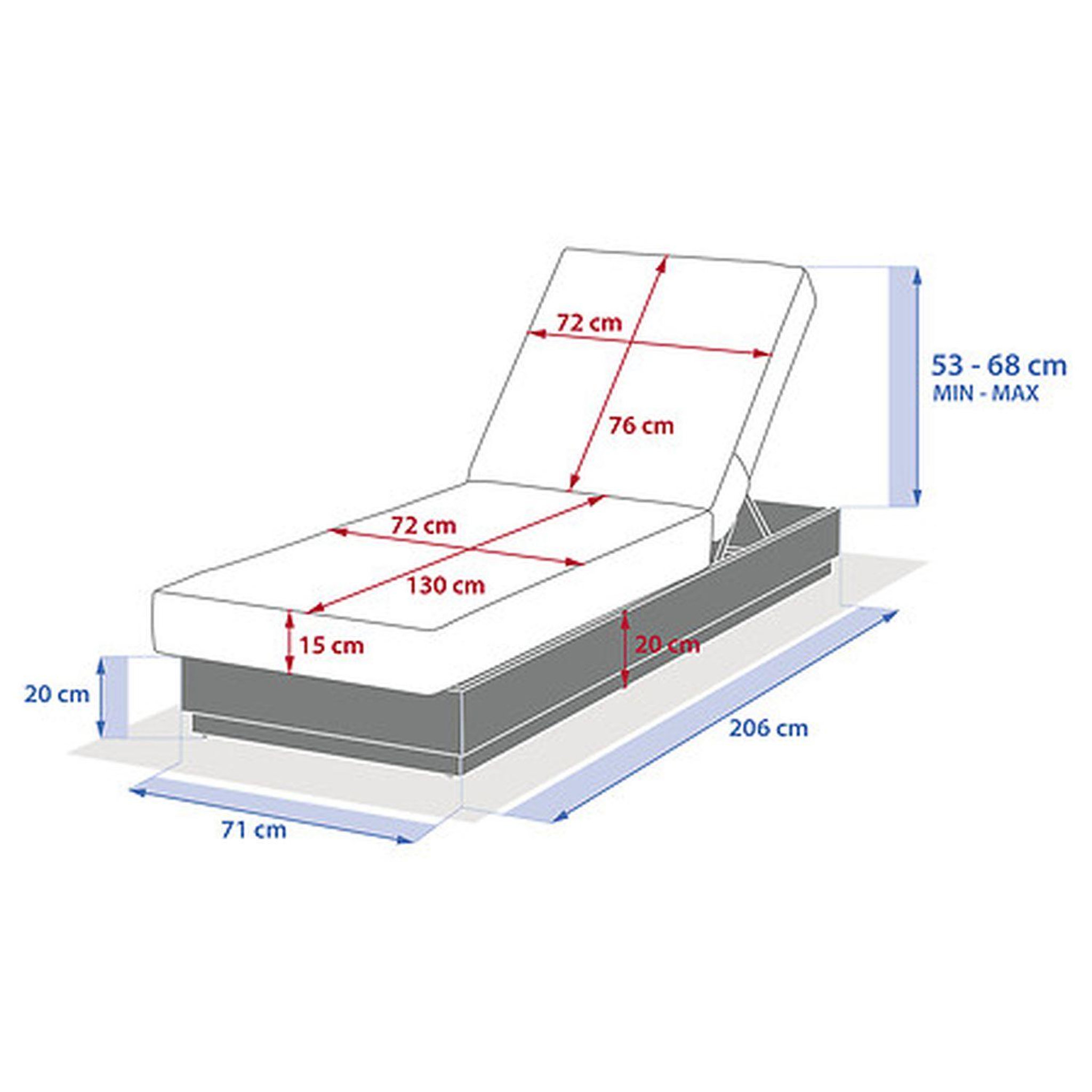 Voir la diapositive 3 : HESPERIDE Lit de piscine en aluminium et acier allure