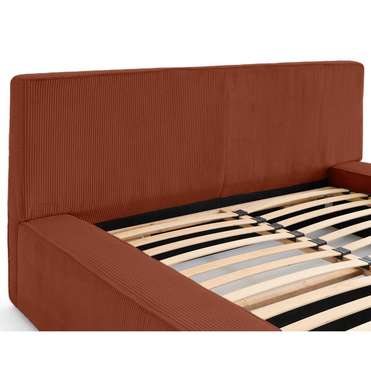 BEST MOBILIER Topaze - lit coffre - 180x200 cm - sommier inclus - velours côtelé
