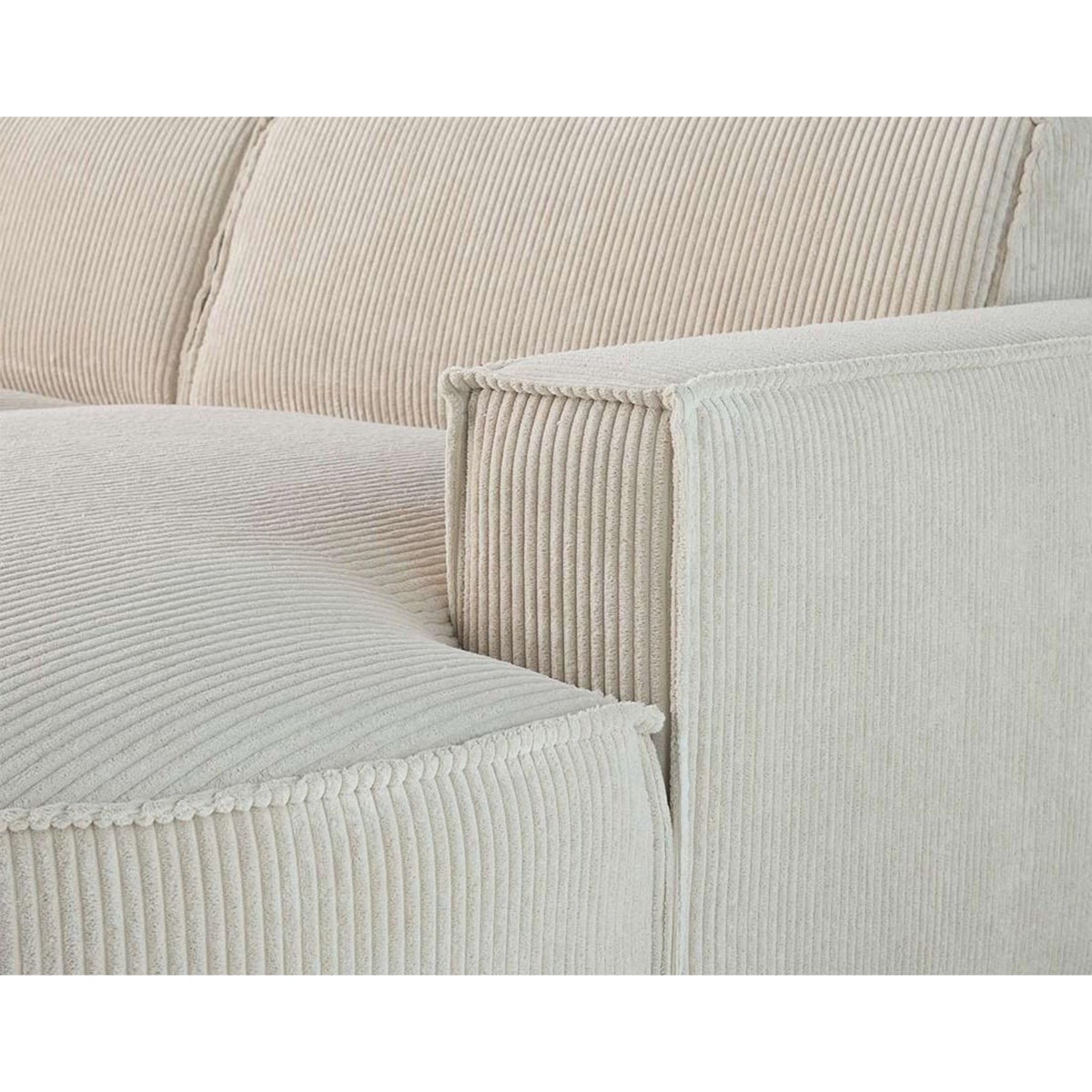 LISA DESIGN Spiaggia - canapé d'angle droit - 5 places - en velours côtelé