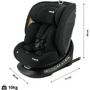 Voir la diapositive 4 : NANIA Siege Auto  isofix - NANIA - PHoeNIX - Groupe 0/1/2/3 - I-Size - Pivotant - Inclinable - Réducteur - Noir
